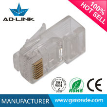 Conector terminal cat5e padrão internacional RJ45